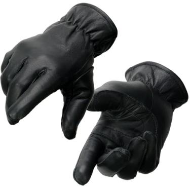 Imagem de Milwaukee Leather MG7715 Luvas femininas de couro preto forradas térmicas para motocicleta com fecho de pulso apertado - GG