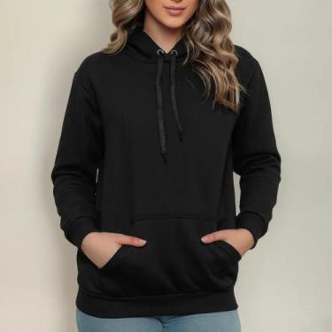 Imagem de Moletom Feminino Blusa de Frio Confortável Estiloso Inverno Casaco Can