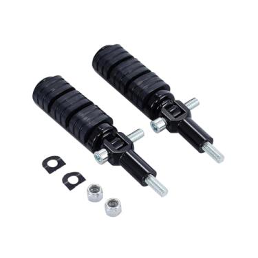 Imagem de CELOMT Apoios Para Os Pés Do Passageiro Traseiro Tm, Suporte Pedais, Compatível Com Harley Softail Breakout Slim Fl Heritage Low Rider Sport Glide Fat Boy Bob Street 2000-2006, Alumínio E Borracha P