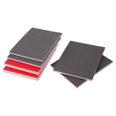 Imagem de TUCKBOLD 8 peças de esponja de lixa fina P1200 de 14 x 11 cm, laváveis para paredes de gesso de metal, madeira, pintura automotiva, plástico, faça você mesmo, 0,5 polegadas