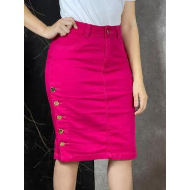Imagem de Saia Colorida na cor pink - Gallzarth, Rosa, 44