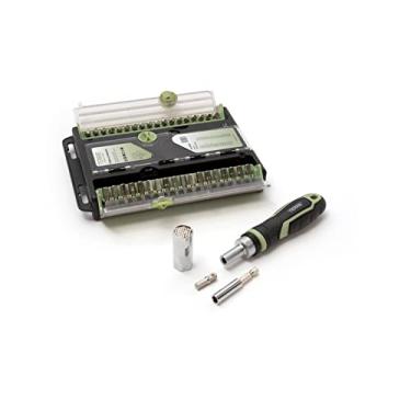 Imagem de Terre Products, 40 in 1 Mini Tool Set, Multi Bit Ratcheting Screwdriver with Ergonomic Non-Slip Handle, Universal Socket, Magnetic Adapter, 120mm and 150mm Extension Bars, Quick Bit Release Technology