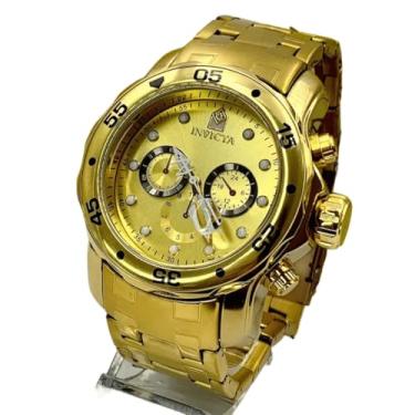 Imagem de Relógio Masculino Pro Driver A Prova D'água (Dourado, Aço inoxidável)