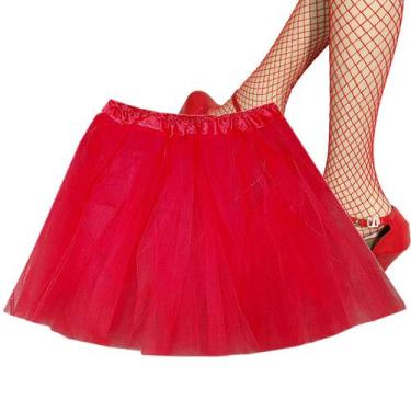 Imagem de Kit Fantasia: Saia Tutu Tule + Meia Calça Arrastão Colorida Modelo Juv