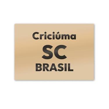 Imagem de Imã de Geladeira Criciúma SC MDF 8cm x 5cm para Decoração
