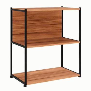 Imagem de Estante Shelf Nogal Sevilha e Preta 71 cm - Modern