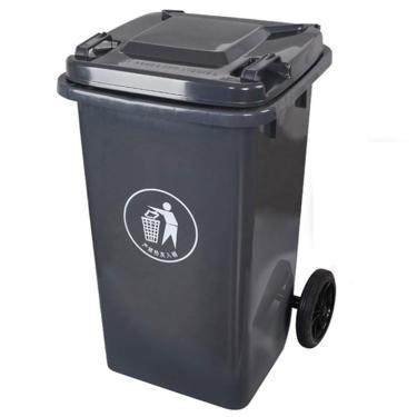 Imagem de Lixeira Externa 100L 120L 240L Com Rodas Lata Lixo Grande Para Serviços Pesados Com Tampa Lata Lixo Comercial Para Varanda Quintal Deck Pátio(Black,120L)