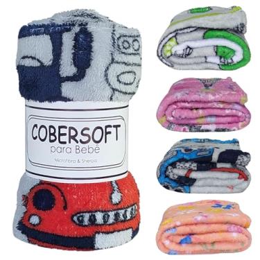 Imagem de Cobertor para Bebê Manta Soft Infantil Mantinha Microfibra Estampada Antiaérgico (Carros)