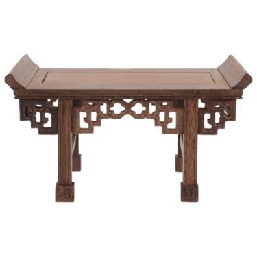 Imagem de POPETPOP Suporte De Exposição Aquário Madeira: Antigo Para Aquário, Abajur Mesa, Base Bule - Vaso Oriental Decoração Escritório Doméstico