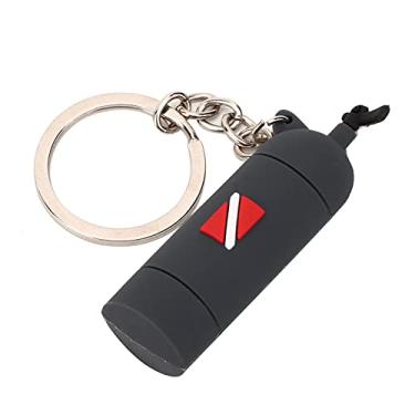 Imagem de aqxreight PVC Keyring Diving Tem Tema de Mergulho Chave do Cilindro Chave de Keychain Grey (Cinza)