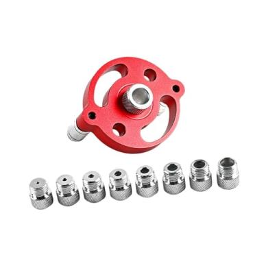 Imagem de Generic Gabarito para furos de bolso em madeira, gabarito para cavilhas verticais, guia de broca, Vermelho