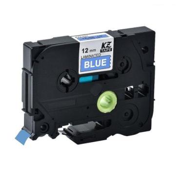 Imagem de Fita Compatível Brother Tz Tze 535 Azul Letra Branca 12mm - Genérica B