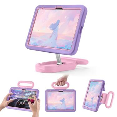 Imagem de Capa infantil para iPad (A16) 11ª/10ª geração 10,9 polegadas 2025/2022, capa com alça à prova de choque, capa à prova de quedas para crianças para iPad Air 11 polegadas (2025) M3/M2, suporte ajustável