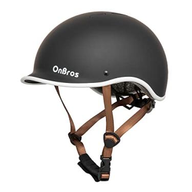 Imagem de OnBros Capacete de bicicleta para adultos - Capacete de bicicleta de estrada para mulheres e homens, capacete de ciclismo ajustável, certificado de segurança para capacetes de skate e bicicleta