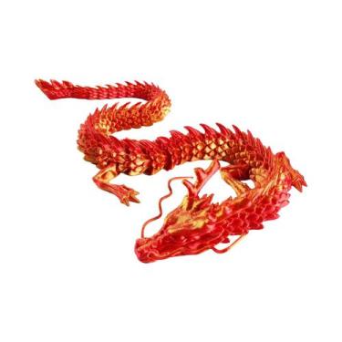 Imagem de Brinquedo De Dragão Impresso Em 3D Colorido, Juntas Giratórias, Artesa