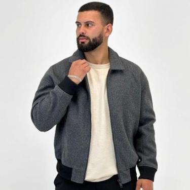 Imagem de Jaqueta Broken Rules Bomber em Lã Batida Masculina-Masculino