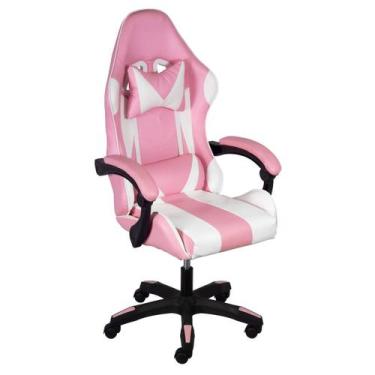 Imagem de Cadeira Gamer Hawkeye Em PU com Sistema Relax - Tatu Bola Móveis, Rosa