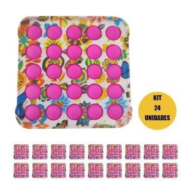 Imagem de Fidget Kit 24 Unidades Bubble Pop It Aniversario Enfeite Lembrancinha Festa Infantil