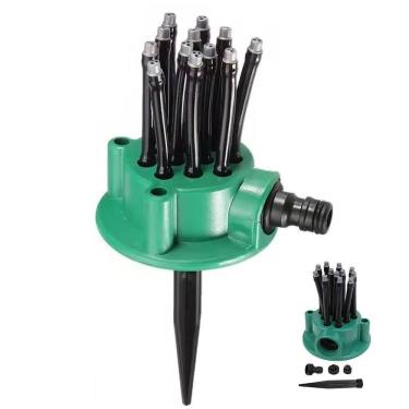 Imagem de Aspersor Pulverizador 360 Graus Irrigaçao Jardim Quintal Canteiro Flexivel Mangueira Rega Planta Horta Gramado Ar Livre Sprinkler