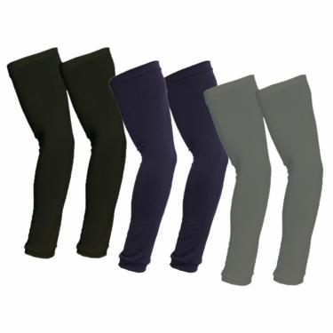 Imagem de Kit 3 Manguitos Mangas Proteção De Braço Térmico Malha Proteçao Uv-Unissex