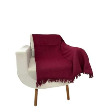 Imagem de Manta 3,00M x 1,80M Sofá King Grande Grossa Decoração Sala Protetora Decorativa Colcha Coberta(Bordô (3,00M x 1,80M))