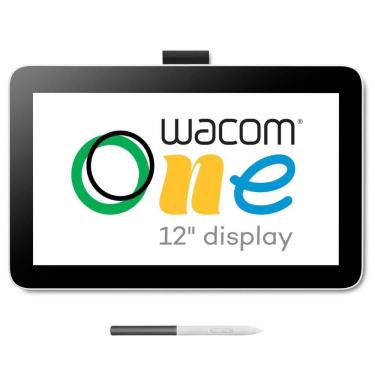 Imagem de Display Interativo Wacom One 12" Pen, Tela Full HD IPS, 16.7 Milhões de Cores, Preto, DTC121