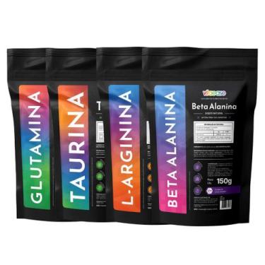 Imagem de vitaease - Glutamina L-Arginina Beta-Alanina Taurina  150g, Sem sabor