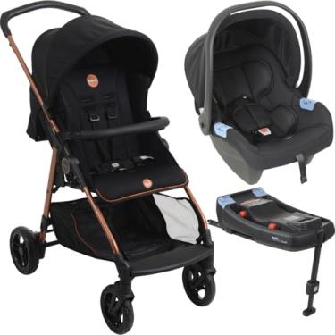 Imagem de Carrinho com Bebe Conforto e Base ISOFIX Burigotto Lui Cobre