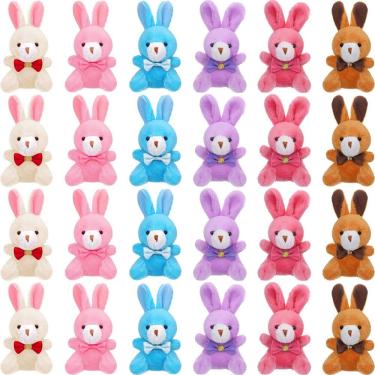 Imagem de Brinquedo de pelúcia Stuffed Bunny Rabbit de 10 cm com pingente suspenso, 24 unidades