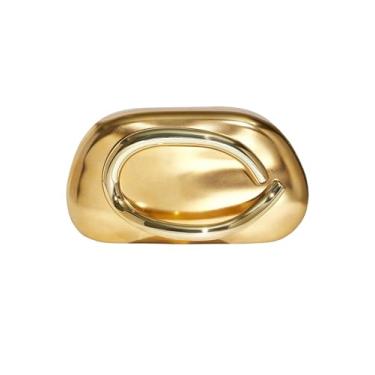 Imagem de QWINEE Bolsas femininas metálicas para noite, glamourosas, bolsas transversais para festa, mini bolsa clutch, Dourado, One Size