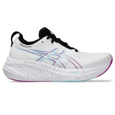 Imagem de ASICS Tênis de corrida feminino Gel-Nimbus 26, Branco/Mar calmante, 38
