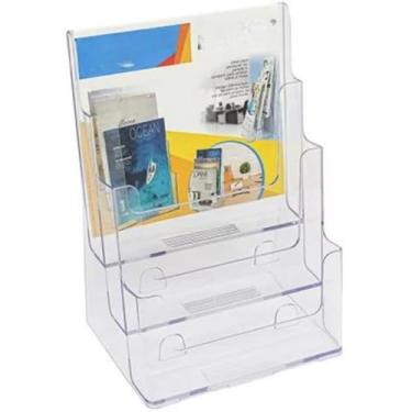 Imagem de Organizador De Papéis E Documentos Triplo Vertical(Cristal)