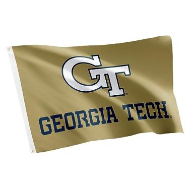 Imagem de Desert Cactus Bandeira Georgia Tech GT - Faixa de jaquetas amarelas de 9,5 x 1,8 m, tecido durável interno/externo, design 100% poliéster (estilo Y)