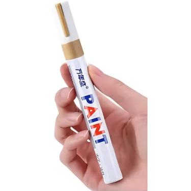 Imagem de Caneta Permanente Prova D'água Tênis Pneu Tecido Tinta a Óleo (Ouro)