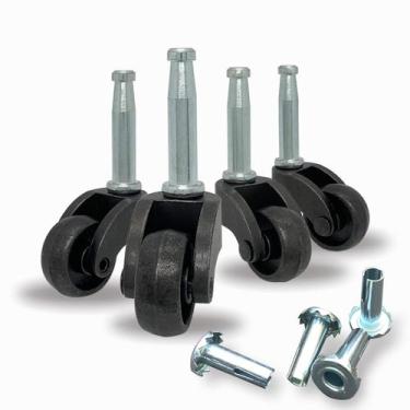 Imagem de Roda giratória com haste giratória LUXUFUL Vintage Black 160 kg