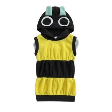 Imagem de Fantasia de Halloween para bebês meninos e meninas, fantasia fofa de lagarta faminta, infantil, infantil, abelha, cosplay (abelha, 18 a 24 meses)