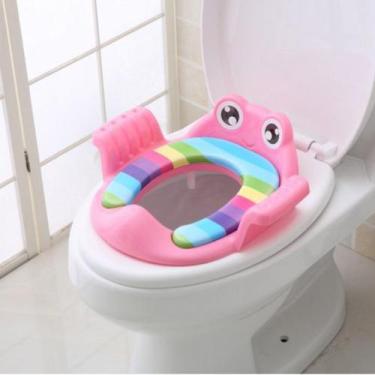 Imagem de Assento Sanitário Almofadado Infantil Sapinho Rosa - Magazine RM