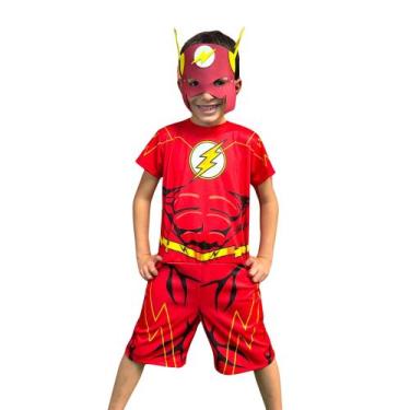 Imagem de Fantasia Infantil Do Flash Com Mascara Sem Enchimento - RR STORE 2, Má