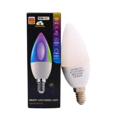 Imagem de Lâmpada Inteligente Led Goldensky E14 Rbg 5w Rgb Wifi Alexa, 220V