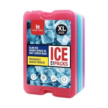 Imagem de Dualoai Pacote com 4 Bolsas de Gelo Finas, Refrigerador Portátil, Cheio de água, Colorido E Reutilizável, Acessório Essencial para Piqueniques Ao Ar Livre,