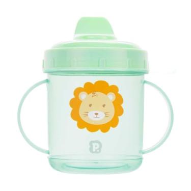 Imagem de Copo Infantil Pimpolho 220ml com Alça Anatômica Bico Rígido (VERDE)