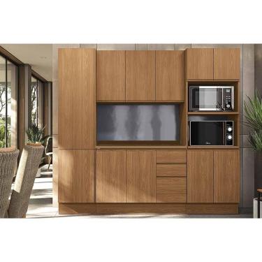 Imagem de Cozinha Completa Ciela 5 Peças (2Aéreo+1Balcão+2Paneleiros+1Complemento) C5P82 Canela - Kappesberg