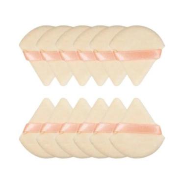 Imagem de Esponja De Maquiagem Facial Lavável Em Forma De Triângulo De Veludo Ma
