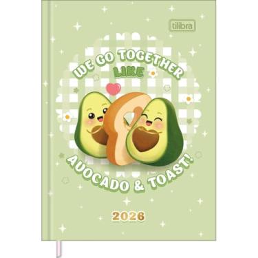 Imagem de Tilibra - Agenda Costurada MIni 7,8 x 10,8 cm Abacute 2026 - Avocado e Toast - Verde
