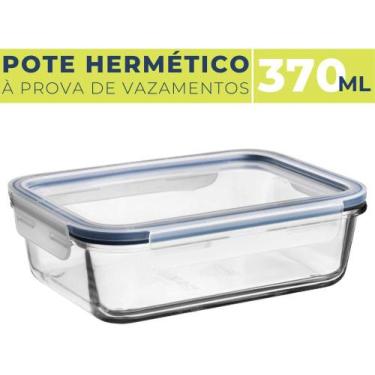 Imagem de Pote De Vidro Hermético 370ml Com Tampa Plástica e Vedação - Quality H