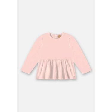 Imagem de Bata Manga Longa Infantil Menina Up Baby, Rosa, 12