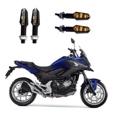 Imagem de KIT 4 Luz Seta Esportiva Pisca de Led Modelo P29 Para Moto Honda NC 75