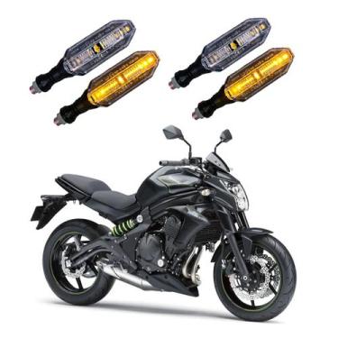 Imagem de KIT 4 Setas Esportivas Pisca de Led Modelo P26 Para Moto KAWASAKI ER 6