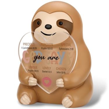 Imagem de Positive Gifts for Women Sister, Mini Sloth Figurines, Small Sloth with Positive Messages for Inspirational Decor, Cute Motivational Birthday Gifts for Friends, Coworkers, Family vsh7