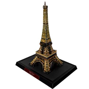 Imagem de Maquete Miniatura MonumentoTorre Eiffel França Quebra Cabeça 3D Colagem Papercraft HAS BRASIL